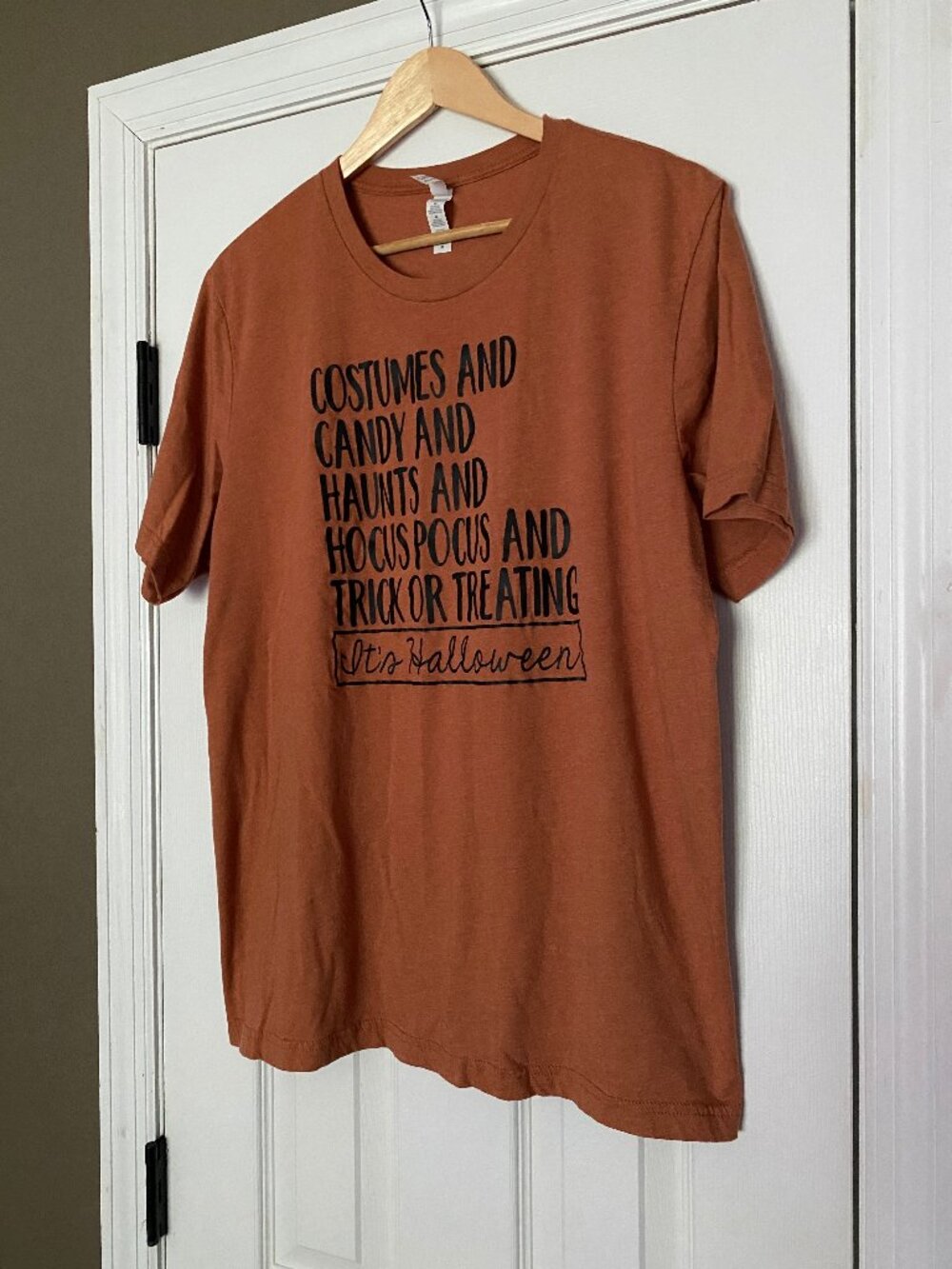 Bella + Canvas - Dark Orange/Rust Halloween Graphic T-Shirt - Size XL